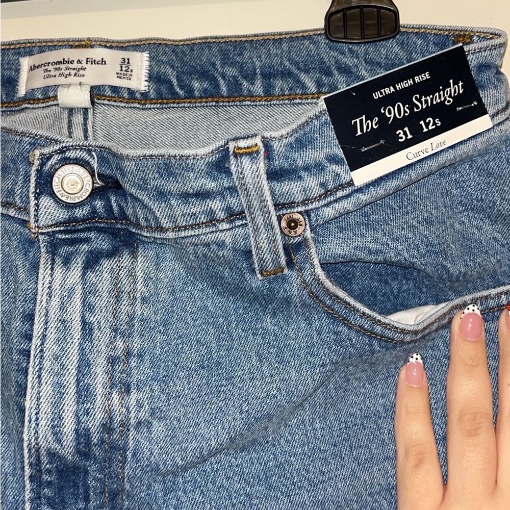 Abercrombie & Fitch Light Blue Straight Leg Jeans